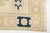 Vintage Turkish Area Rug, 9'0" X 6'6" Hand-Knotted Geometric Oushak Carpet, Cream and Blue Decorative Wool and Cotton Blend Rug For Sale - Image 9 of 10