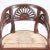 Italian Walnut Open Arm Chairs With Cord Seats and Cut Out Design. Circa 1800. A Pair For Sale - Image 4 of 11