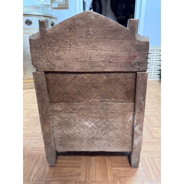 Traditional Antique Carpathian Carved Dowry Chest, "Shepherd's Chest," Romania, Late 19th Century For Sale - Image 3 of 12