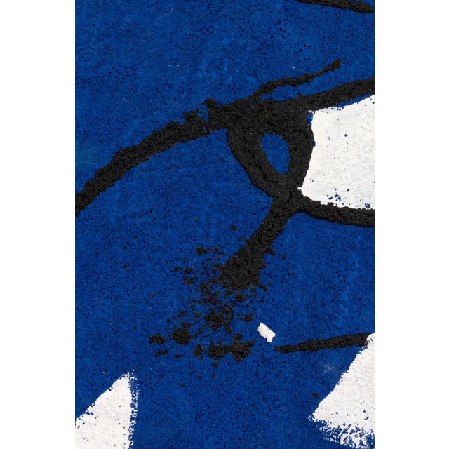 Barbara Coburn - Untitled (Blue Abstract Triptych) Mixed-Media on Paper Framed For Sale - Image 9 of 9