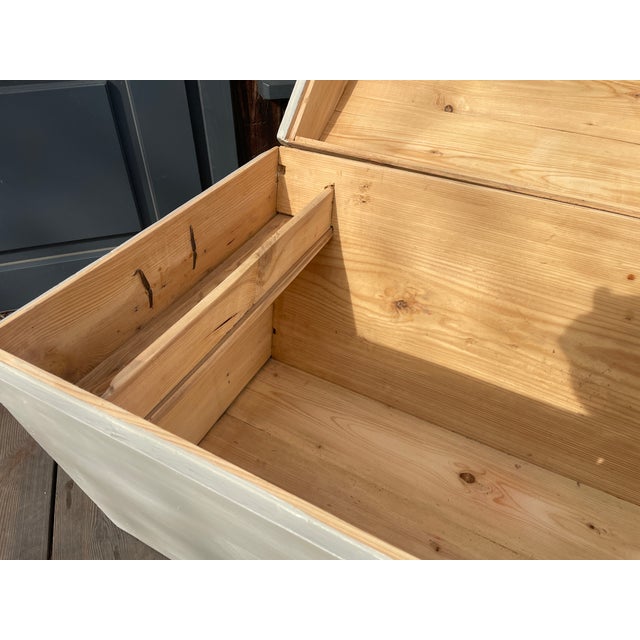 Wood Antique Chest in Fir, 1890s For Sale - Image 7 of 14