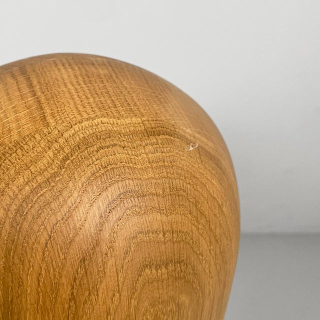 1990s Italian Postmodern Stylized Head Sculpture in Wood, 1990s For Sale - Image 5 of 9