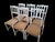 Vintage Wood Chairs with Rope Seats, 1960s, Set of 6 For Sale - Image 9 of 18