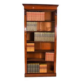 Antique 19th Century Victorian Open Bookcase For Sale