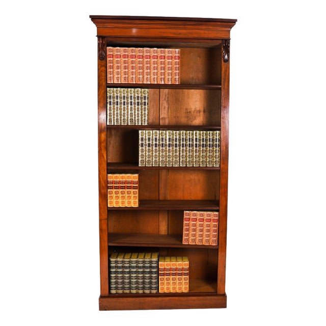 Antique 19th Century Victorian Open Bookcase For Sale