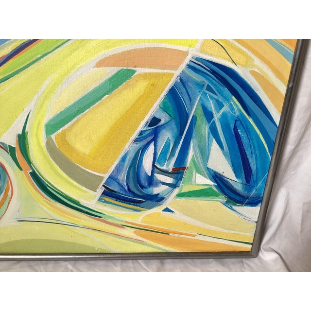Mid Century Modern New Jersey Seascape Painting For Sale - Image 4 of 9