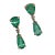 Sparkling Dangle Brazilian Emerald Earrings May Birthstone - 2 Pieces For Sale - Image 4 of 6