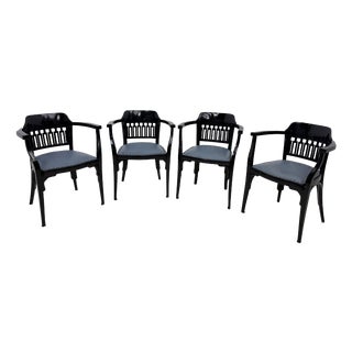 Antique Vienna Secession No. 714 Armchairs by Gustav Siegel for Jacob & Josef Kohn, 1890s, Set of 4 For Sale