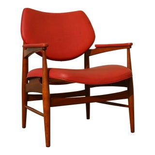 Vintage Mid-Century Modern Walnut Armchair by Thonet For Sale