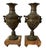 French Pair of Antique Late 19th Century French Bronze Urns Cassolettes Marble Bases For Sale - Image 3 of 12