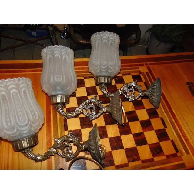 Vintage Brass Wall Lamp, 1950s For Sale - Image 3 of 11