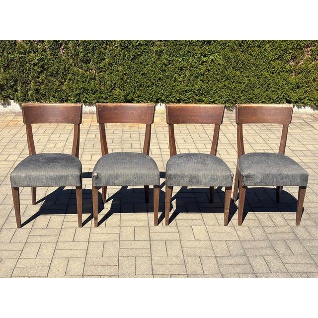 Wood Vintage Chairs by J. Halabala for Up Factories, 1940s, Set of 4 For Sale - Image 7 of 7