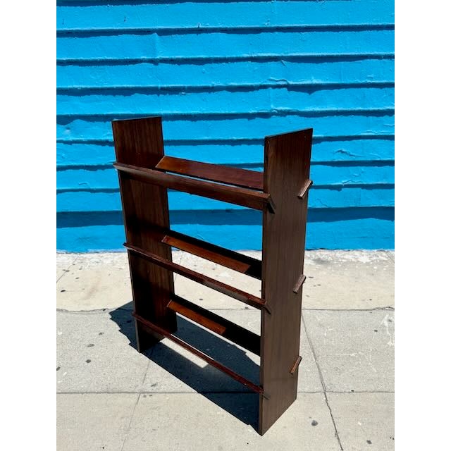1970s Vintage Mahogany Record/Book Case For Sale - Image 5 of 9