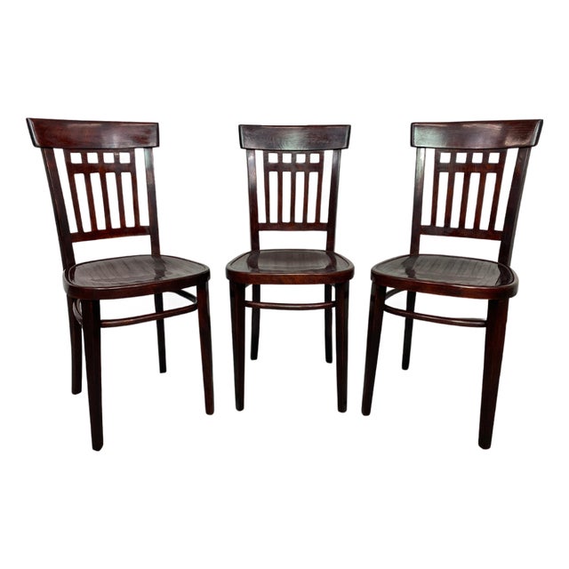 Dining Chairs by Otto Wagner for J&J Kohn, 1890s, Set of 3 For Sale