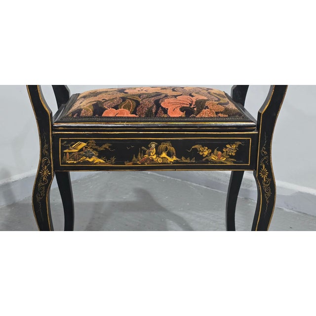 Chinoiserie Piano Stool, 1900 For Sale - Image 3 of 8
