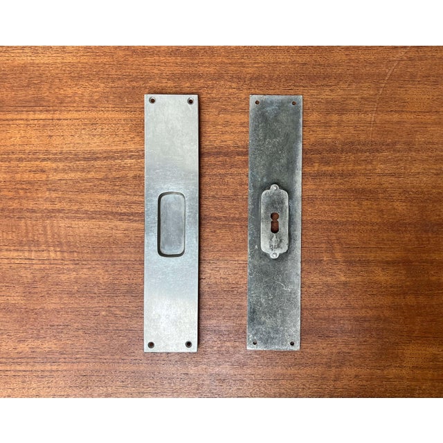 Minimalist Sliding Door Mounting Handles, Germany, 1920s, Set of 2 For Sale - Image 11 of 12