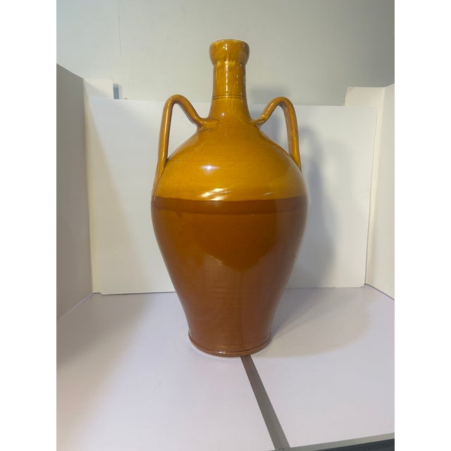 Vintage Nicola Fasano Grottaglie Italian Terracotta Floor Urn - 24" For Sale - Image 10 of 18