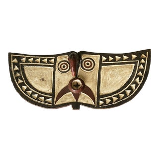 African Horizontal Butterfly Mask From Burkina Faso 25" W For Sale