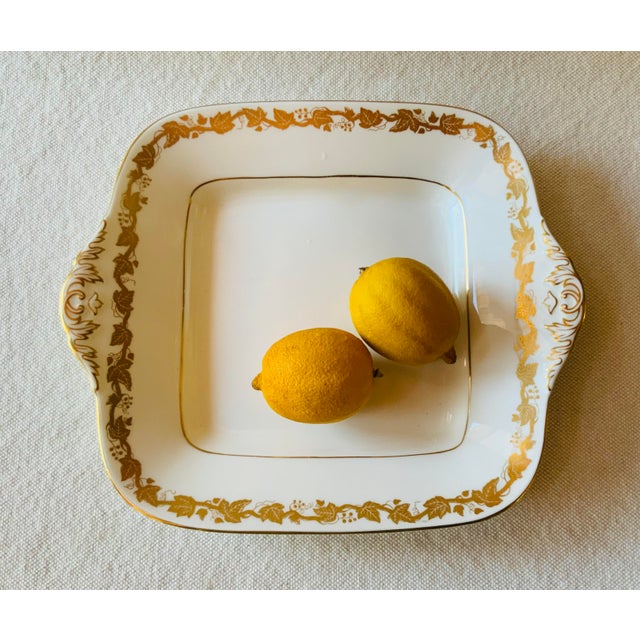 1950s Wedgwood Whitehall Pattern Bone China Square Cake Plate Diplomat Provenance, 10" For Sale - Image 12 of 18