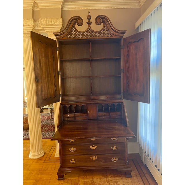 Historic Bicentennial Statton Fine Furniture Cherry Secretary Desk For Sale - Image 10 of 11