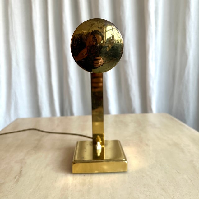 Mid-Century German Brass Table Lamp with Adjustable Shade, 1960s For Sale - Image 4 of 13