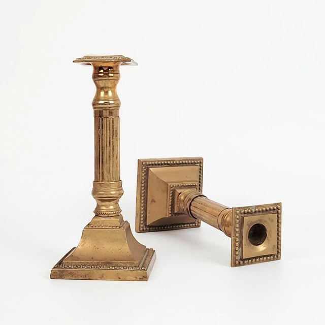 English Circa 1780 English Neoclassical Provincial Candlesticks, a Pair For Sale - Image 3 of 6