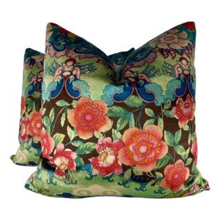 Osborne & Little "Torcello Velvet" 22" Pillows-A Pair For Sale