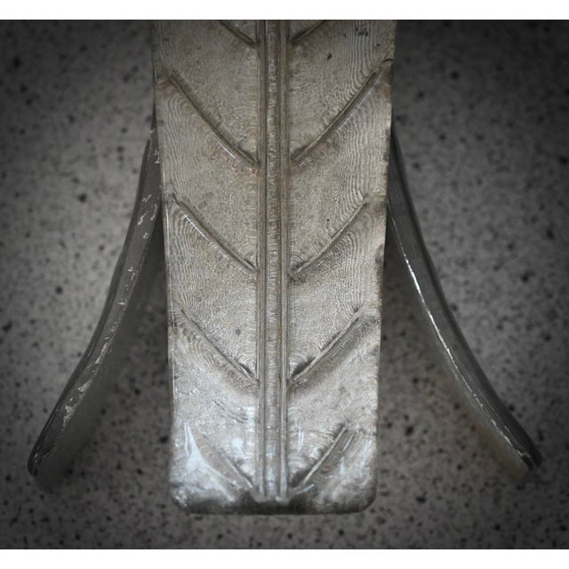 Art Deco Murano Silver Art Glass Wall Lights and Sconces, 2000 For Sale - Image 4 of 10