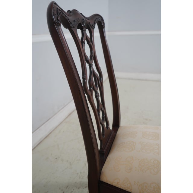 Set of 6 Henkel Harris Mahogany Chippendale Style Side Dining Chairs For Sale - Image 11 of 18