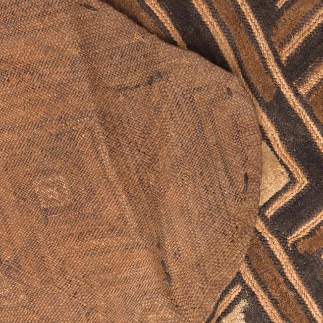Early 20th Century Kuba Square Raffia Textile 54x25 Inch For Sale In Denver - Image 6 of 7