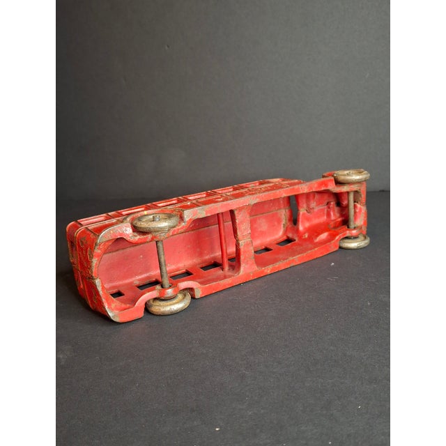 Antique Arcade Cast Iron Fageol Safety Bus 8" Red Vintage Toy Car Vehicle 1920s For Sale - Image 10 of 18