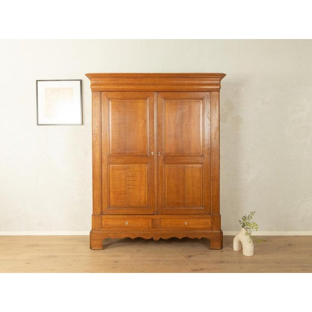 Antique German Oak Wardrobe For Sale - Image 3 of 12