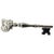 1970s sterling silver "Rampant Lion" skeleton key brooch Pin by Towle retaining its original high shine. It features the...