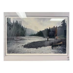 1980s Peter Corbin “Cascapedia Morning” Le 790/950 Fly Fishing Print Trout Unlimited 1990