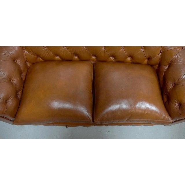 Brown Late 19th Century Leather Chesterfield Sofa For Sale - Image 8 of 18