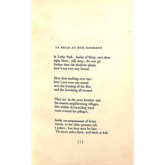 "La Belle Au Bois Dormant and Other Poems" Book 1933 James, Edward For Sale - Image 4 of 5