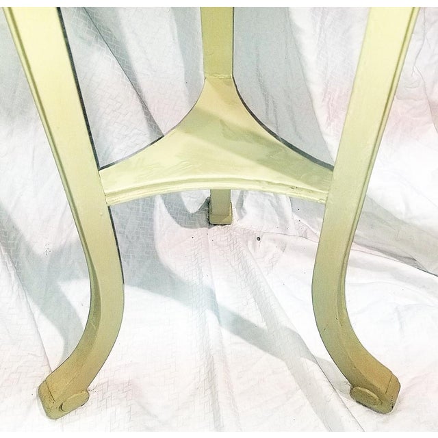 Light Green Late 20th Century French Caned and Painted Planter Plant Stand For Sale - Image 8 of 9