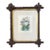 Antique Black Forest Wood Frame With Antique Water Color Painting For Sale