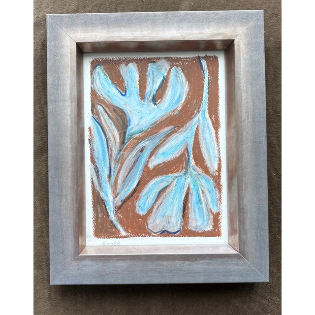 Abstract 2026 Alexandra Swistak Pastel Botanical in Custom Italian Frame For Sale - Image 3 of 10