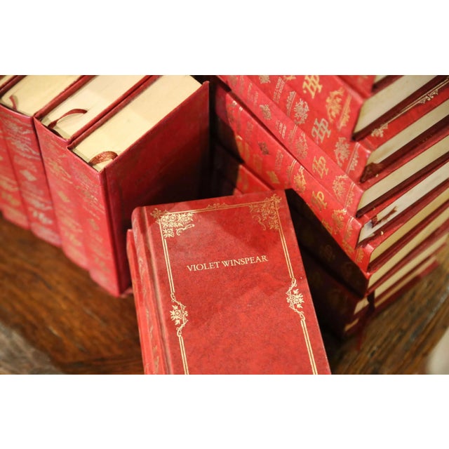 Red Bound French Language Harlequin Prestige Books Dated 1982-1989, Set of 48 For Sale - Image 10 of 13