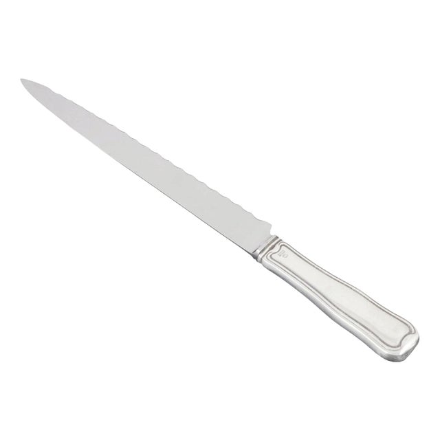 Danish Bread Knife in Stainless Steel and Sterling Silver by Georg Jensen, 1940s For Sale