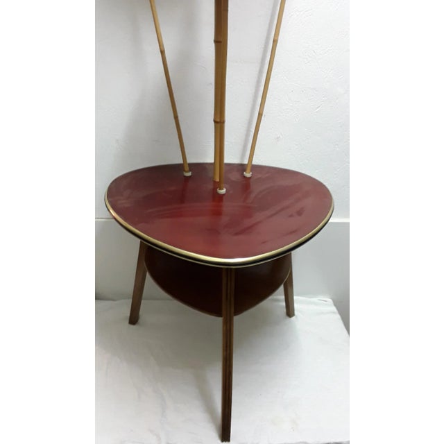 Beech, Formica & Brass Tiered Table, 1960s For Sale - Image 3 of 6