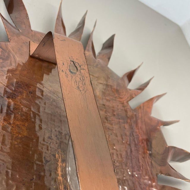 Large Copper Sunburst Theatre Wall Light in the style of Stilnovo, Italy, 1950s For Sale - Image 18 of 18
