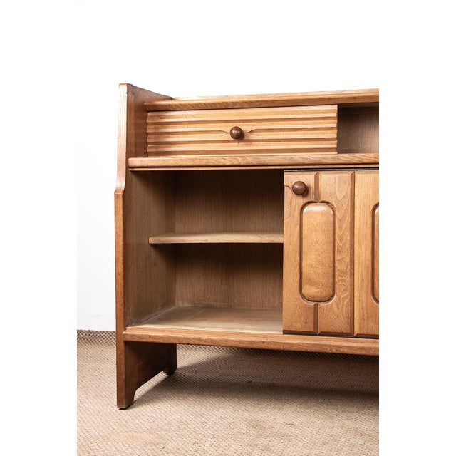 Large Sideboard in Oak and Danikowski Ceramics by Guillerme et Chambron for Votre Maison, 1960s For Sale - Image 12 of 18