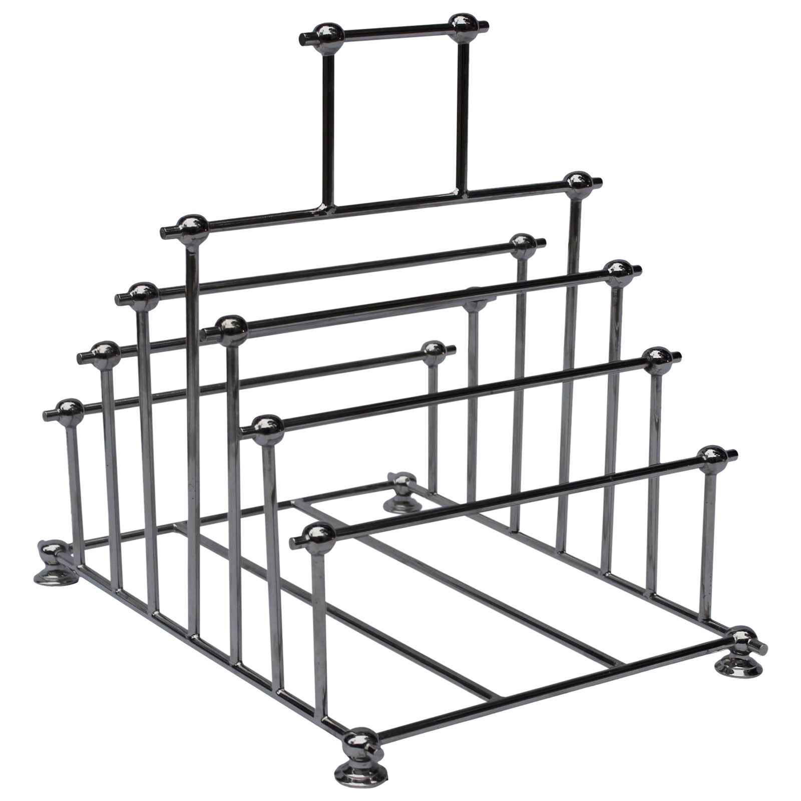 1980s Chrome Magazine Holder Chairish