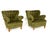 Olive Modern Lounge Chairs in Olive Mohair Velvet, Sweden, 1940, Set of 2 For Sale - Image 8 of 8