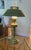 Avocado 1900s Avocado Tole Table Lamp With Glass Chimney For Sale - Image 8 of 8