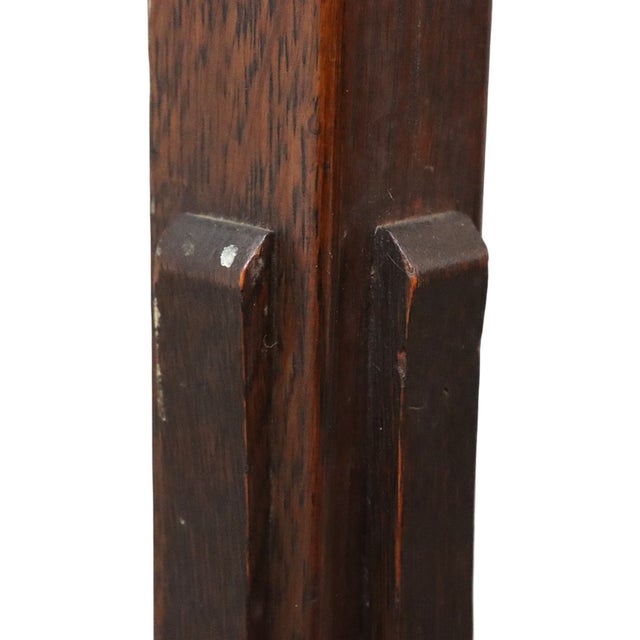 Wood Arts & Crafts L & Jg Stickley Mission Oak Coat Rack Signed C1920 For Sale - Image 7 of 9