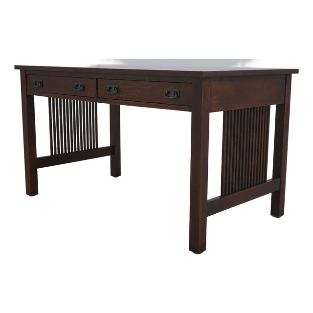 Stickley Mission Oak 2 Drawer Desk For Sale