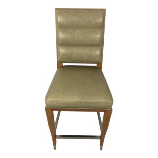 Lemonwood Green Aubusson Bar Stool For Sale